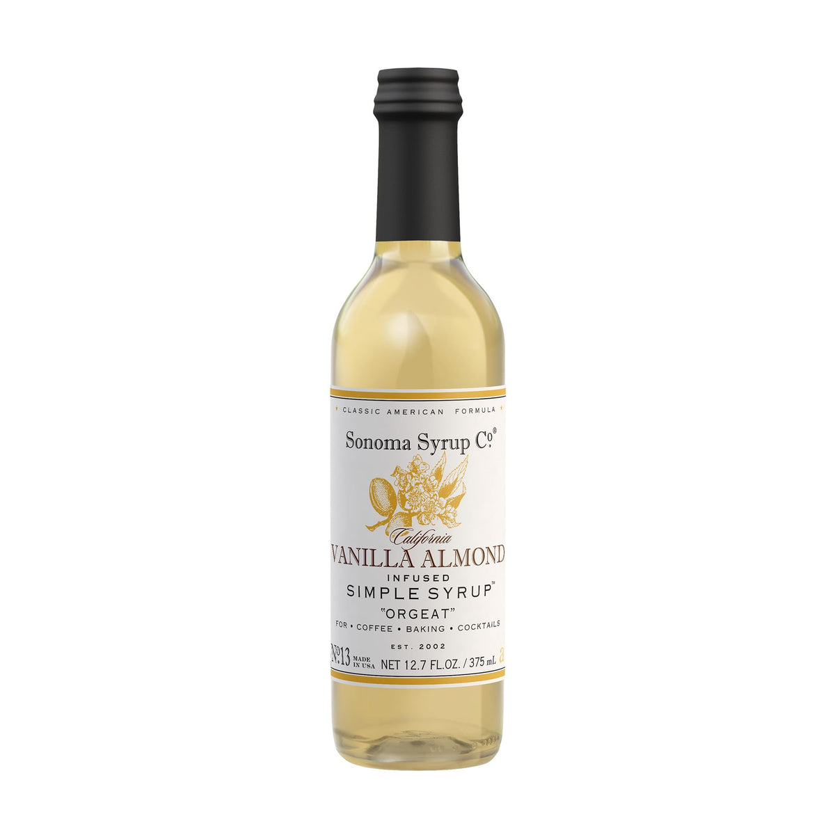 Sonoma Syrup Co Vanilla Almond Infused Simple Syrup 12.7 fl oz – Cocktails, Tea & Baking