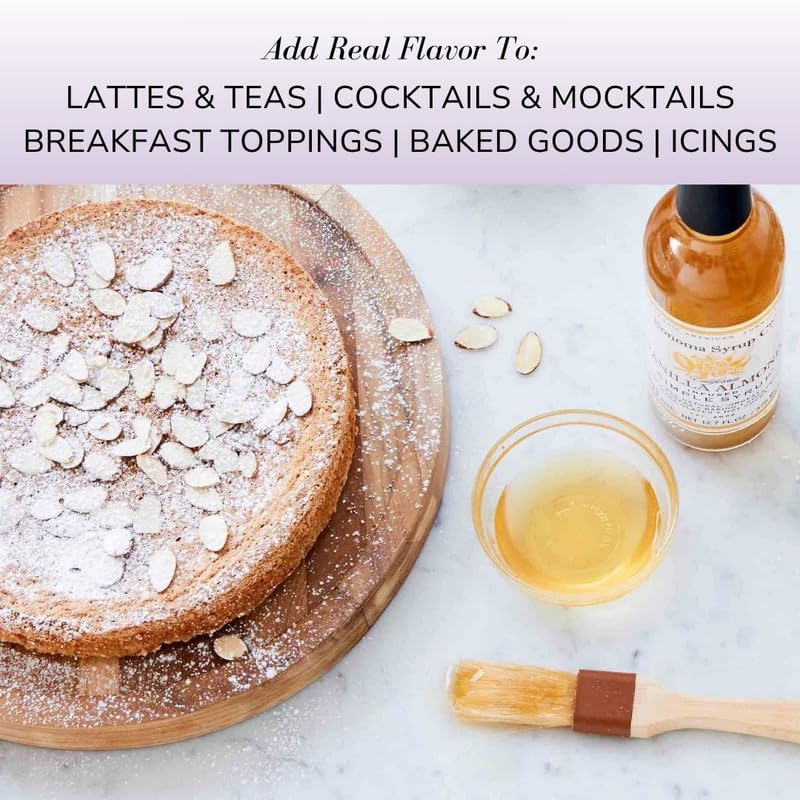 Sonoma Syrup Co Vanilla Almond Infused Simple Syrup 12.7 fl oz – Cocktails, Tea & Baking