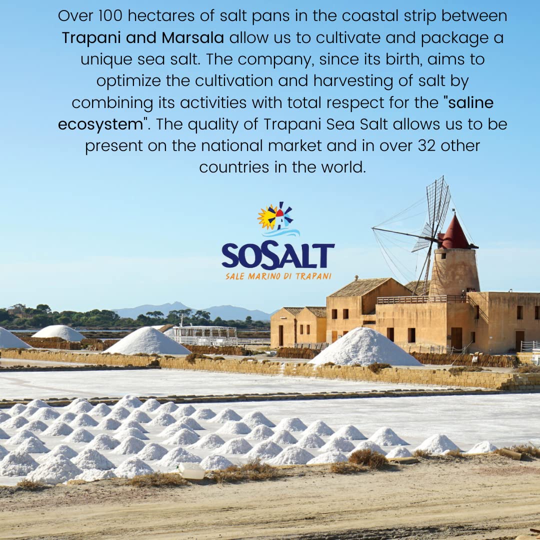 SOSALT Dal Mare di Trapani Coarse Sicilian Sea Salt – 22 lb Bulk