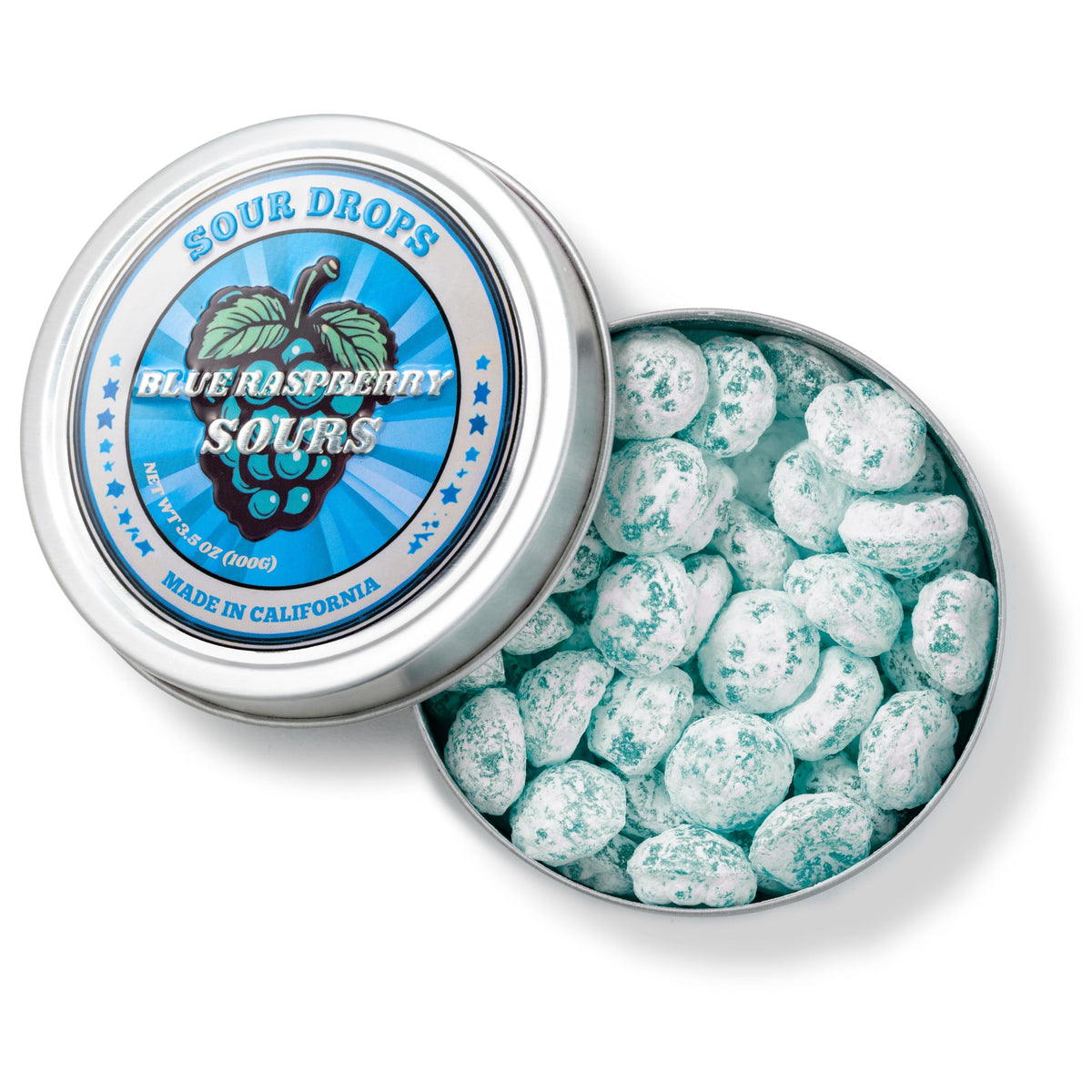 Sour Drops 3 Gift Tins – Small Batch Fruit Sours: Tangerine, Watermelon & Blue Raspberry | Vegan & Gluten Free
