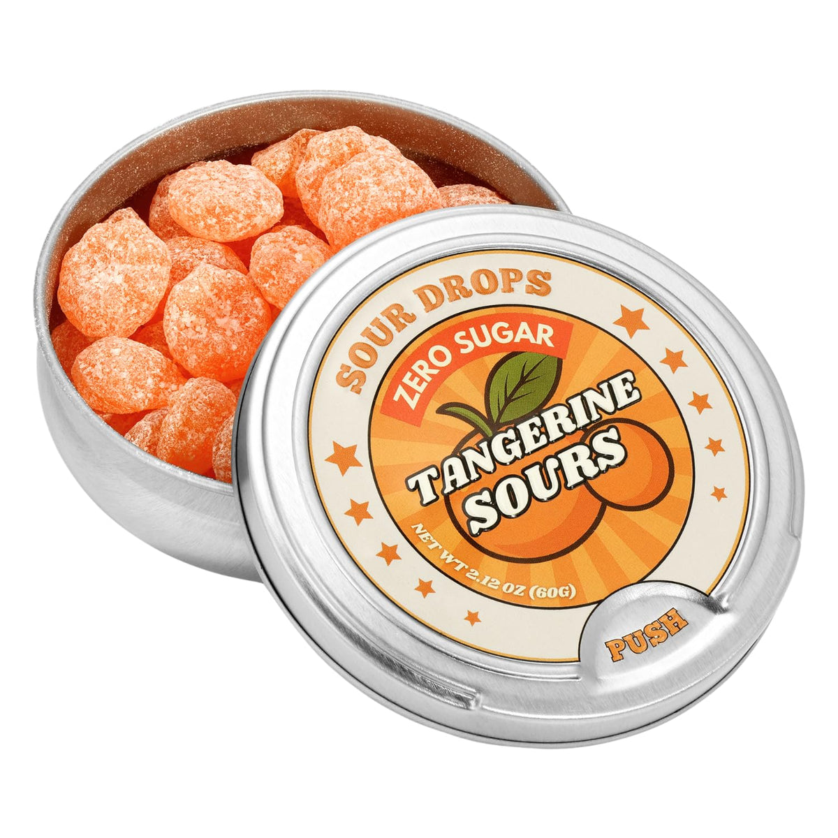 Sour Drops | Zero Sugar Sour Candy 3 Pack – Tangerine, Lychee, Blue Raspberry | No Artificial Dyes or Sweeteners