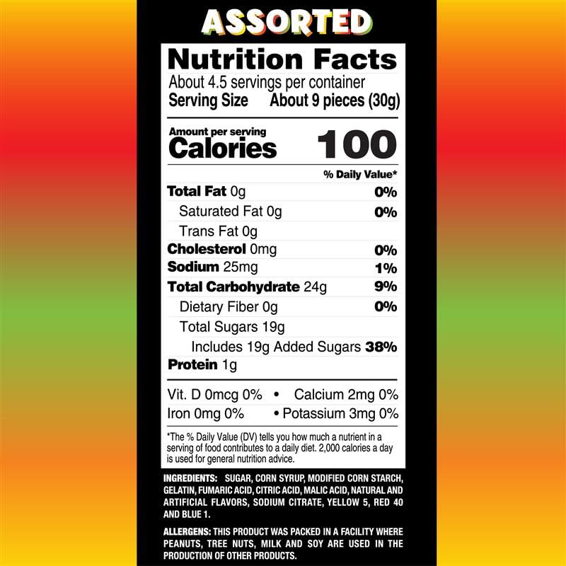 Sour Jacks Sour Gummy Candy – 12 Pack 5oz Bags, Gluten Free, Fat Free