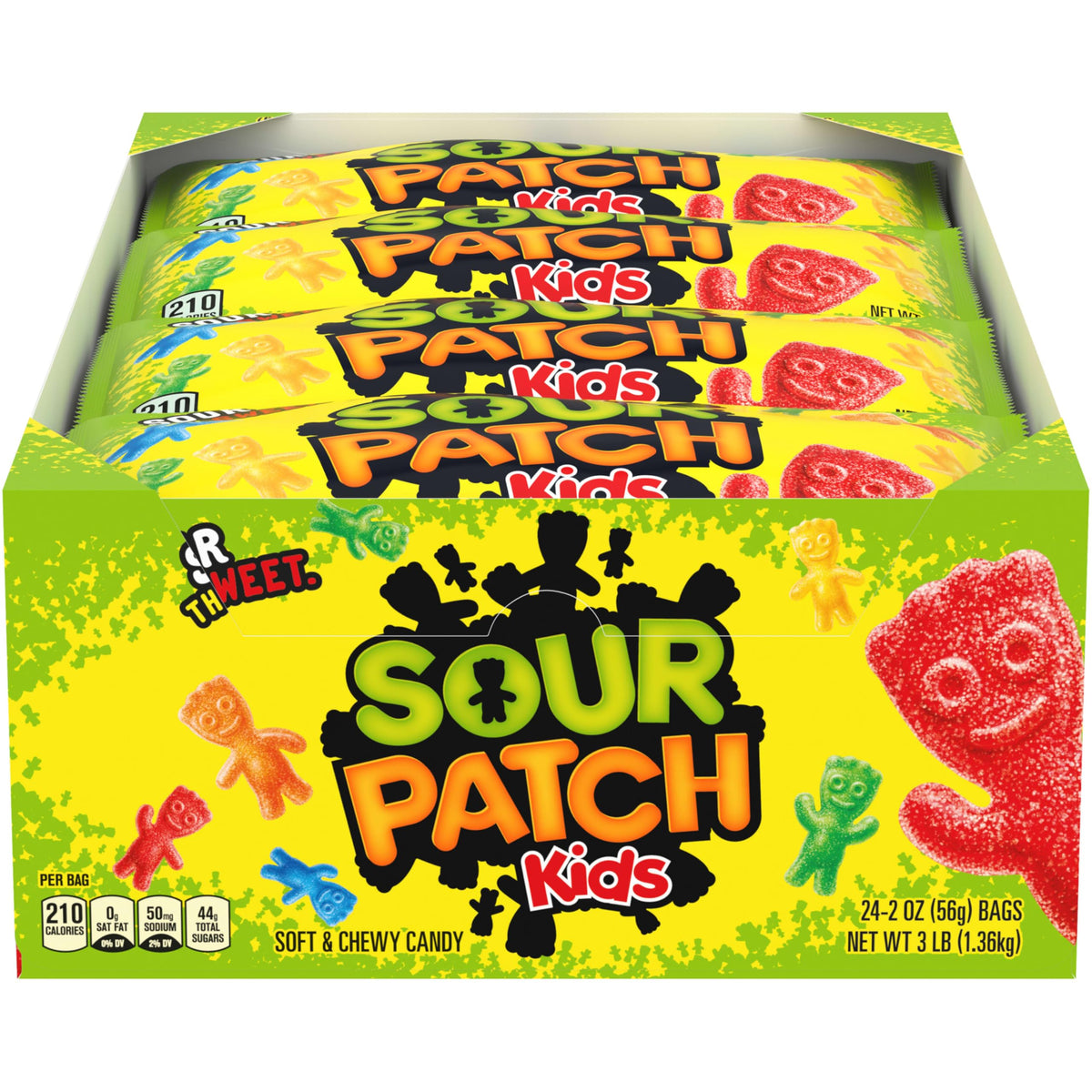 SOUR PATCH KIDS Soft & Chewy Gummy Candy – Bulk 24 x 2 oz Bags