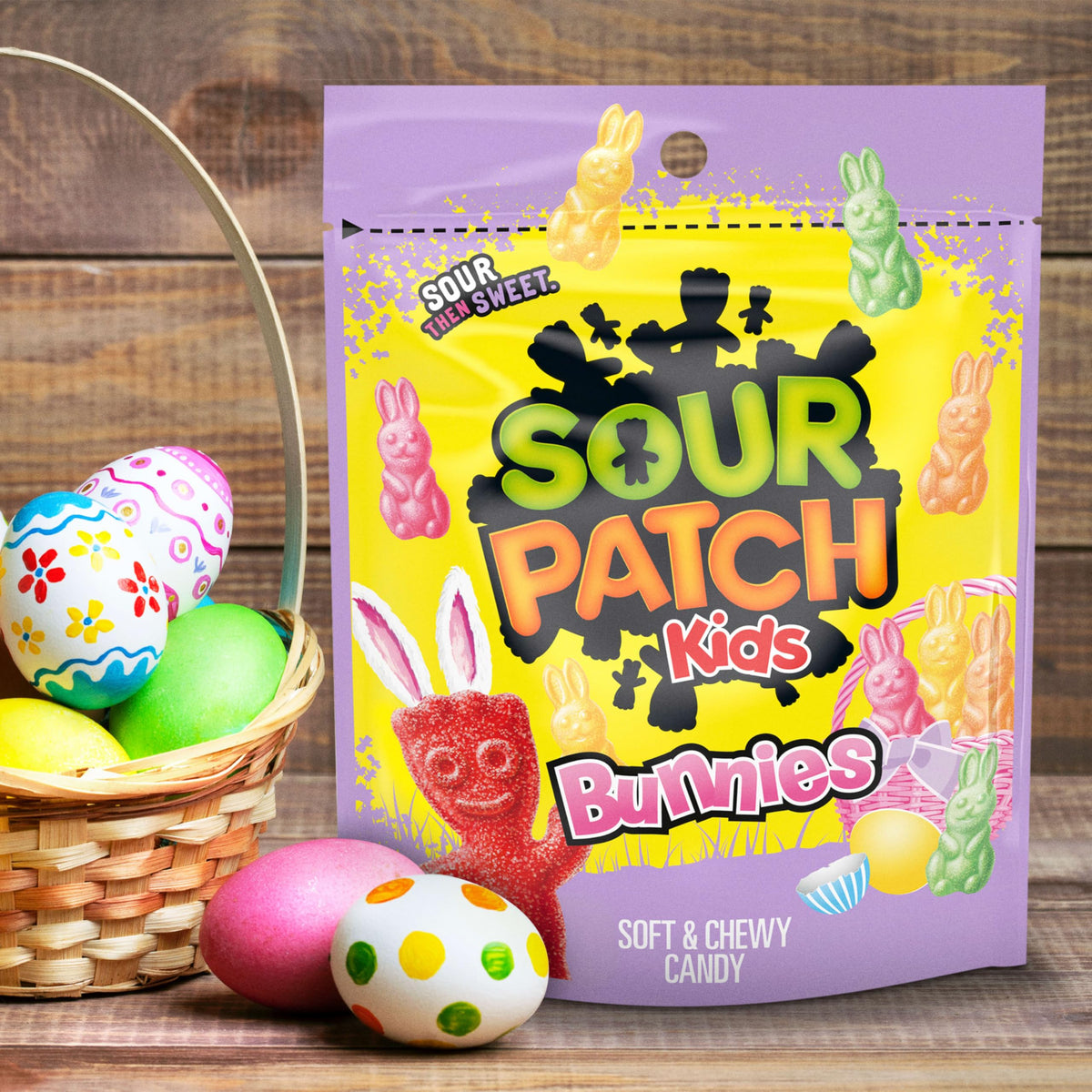 SOUR PATCH KIDS Bunnies Soft & Chewy Easter Candy – Bulk 12 x 10 oz Bags