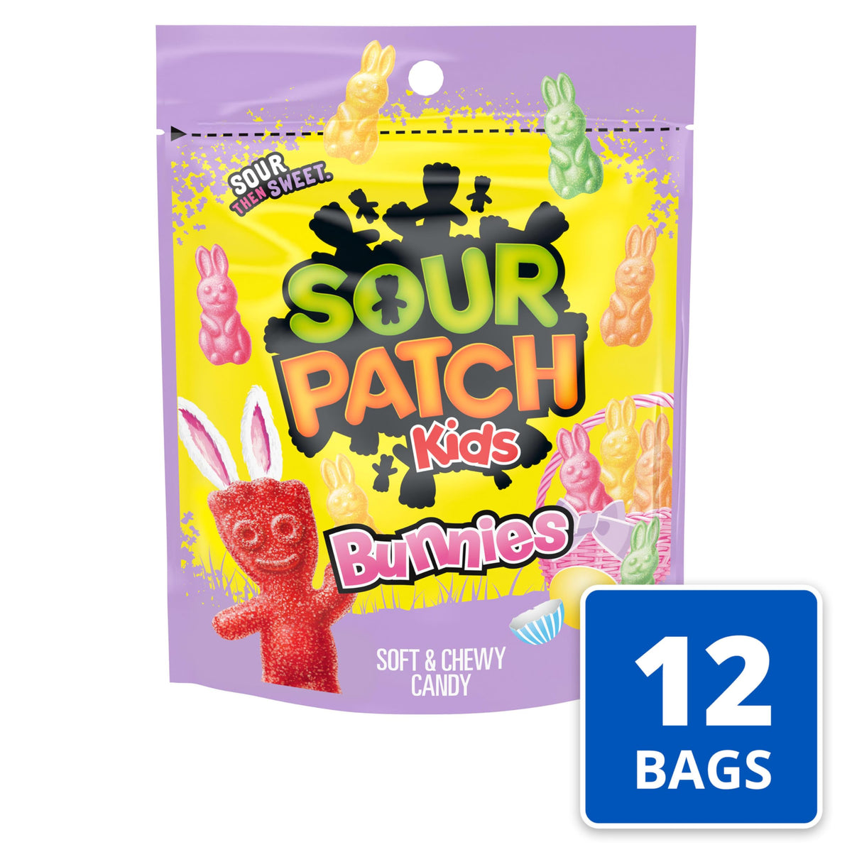 SOUR PATCH KIDS Bunnies Soft & Chewy Easter Candy – Bulk 12 x 10 oz Bags