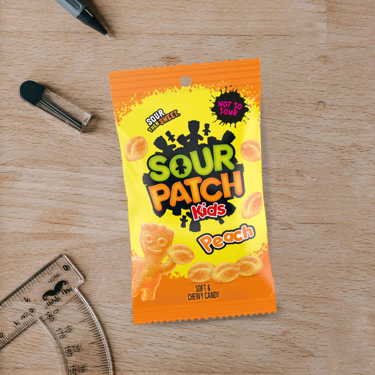 SOUR PATCH KIDS Peach Soft & Chewy Candy – Bulk 8-Pack (8.07 oz Bags)