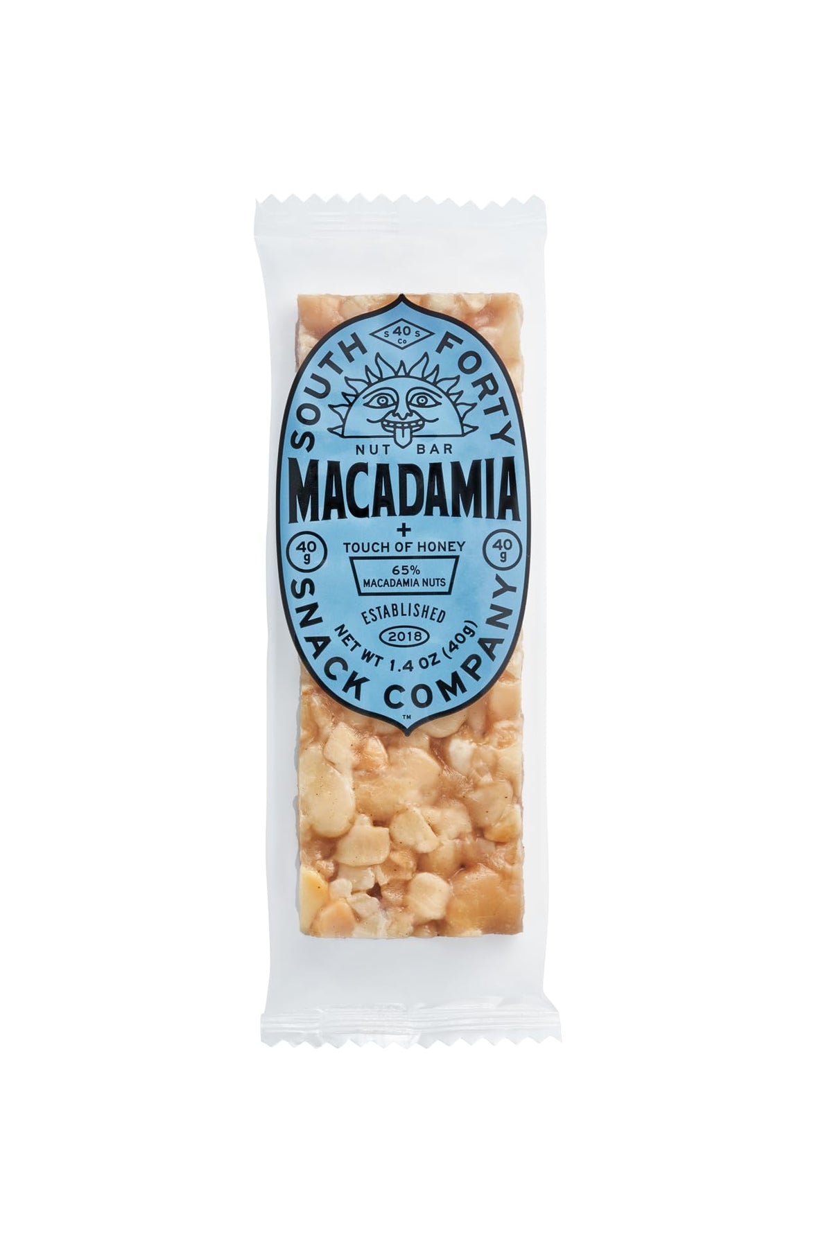 South Forty Snacks Macadamia Nut Bar – 12 Count, 1.4 oz Each