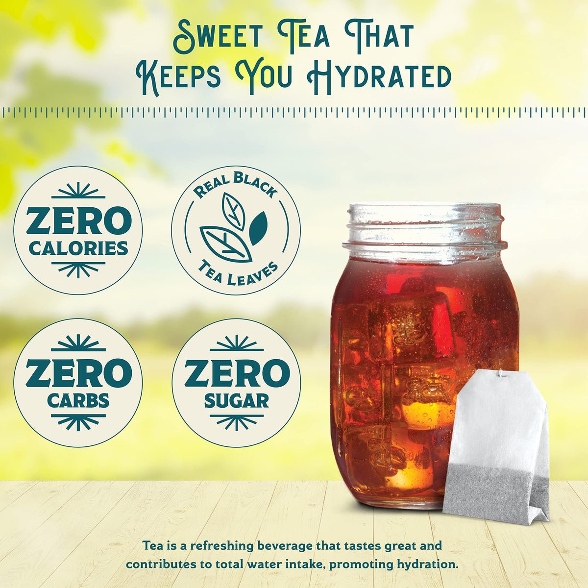 Southern Breeze Zero Sugar Decaf Sweet Tea – Hot Brew Iced Tea with Black Tea, 22 Bags per Box, Pack of 6