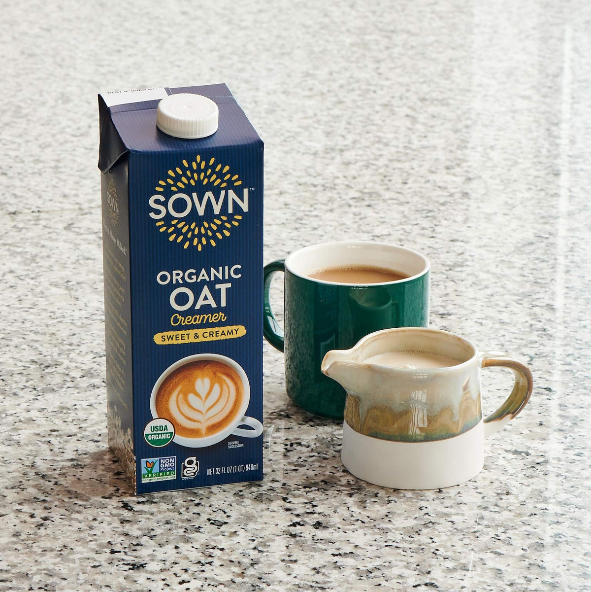 SOWN Organic Oat Creamer Sweet & Creamy – Barista Oat Milk Creamer, Dairy-Free, Gluten-Free, 32oz x6