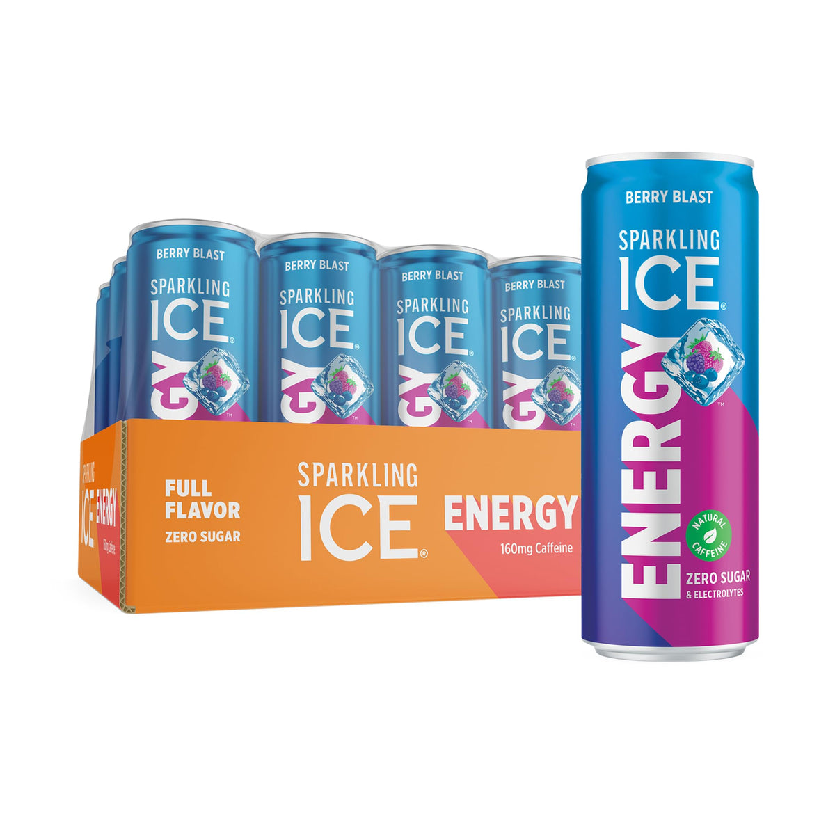 Sparkling Ice Energy Berry Blast 12Pk – Zero Sugar, 160mg Caffeine