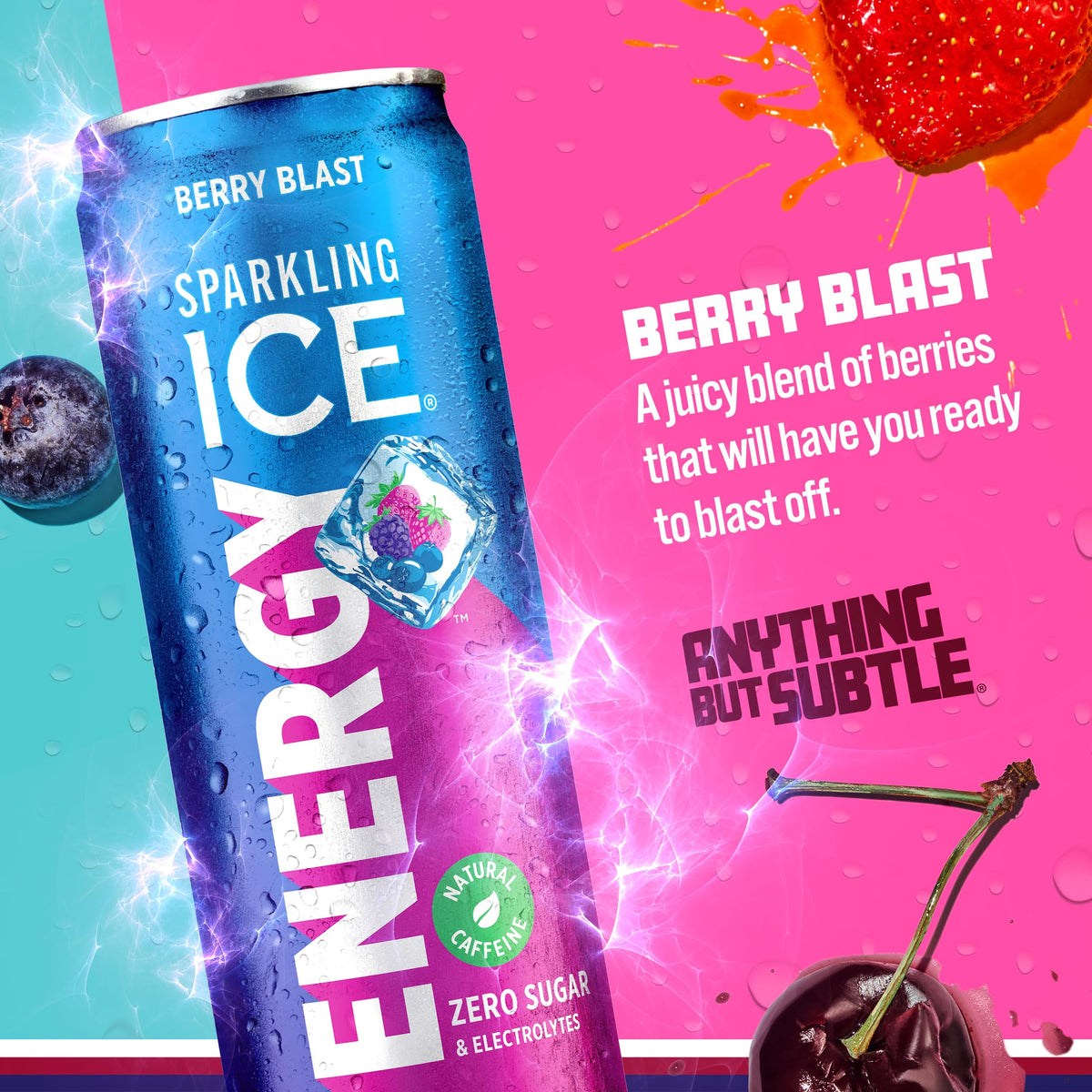 Sparkling Ice Energy Berry Blast 12Pk – Zero Sugar, 160mg Caffeine