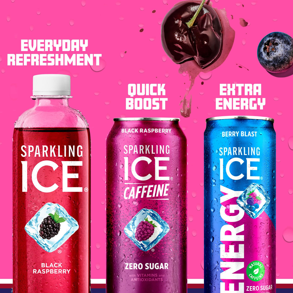 Sparkling Ice Energy Berry Blast 12Pk – Zero Sugar, 160mg Caffeine