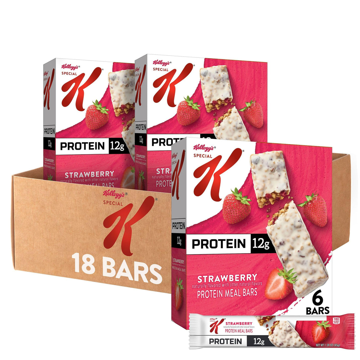 Special K Protein Meal Bars Strawberry — 12g Protein, 3 Boxes