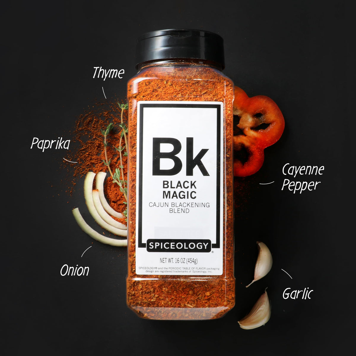 Spiceology Black Magic Cajun Blackening Seasoning – Bold, Savory Rub for Chicken, Fish, Turkey & More | 18 oz