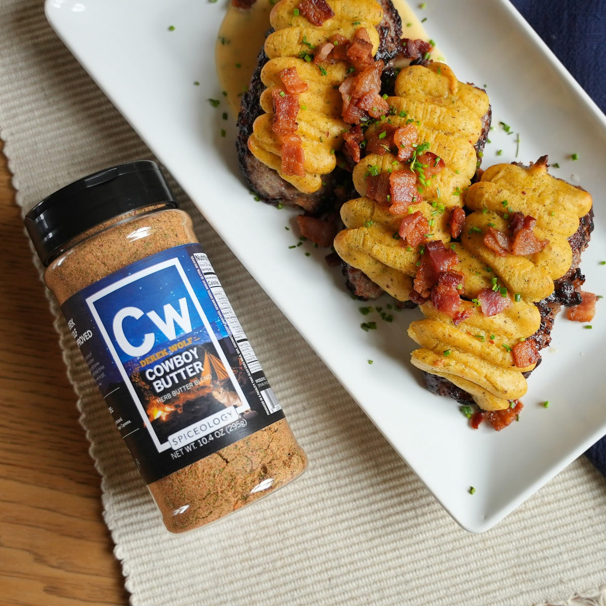 Spiceology Derek Wolf Cowboy Butter Seasoning – Bold Butter Flavor with Garlic, Paprika & Mustard – 10.4 oz