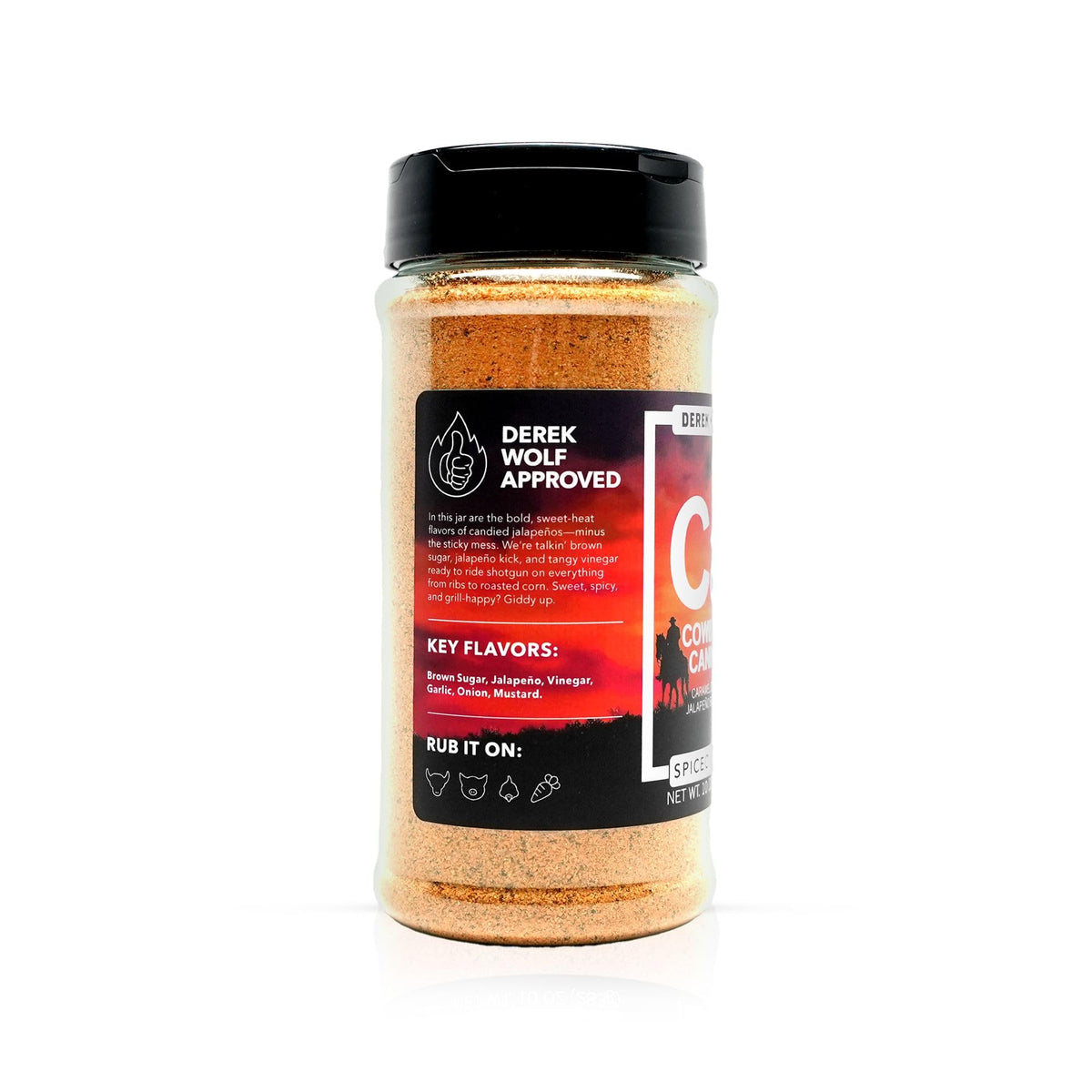 Spiceology Derek Wolf Cowboy Candy Seasoning – Sweet & Spicy Jalapeño Rub for Grilling & Smoking – 10.4 oz