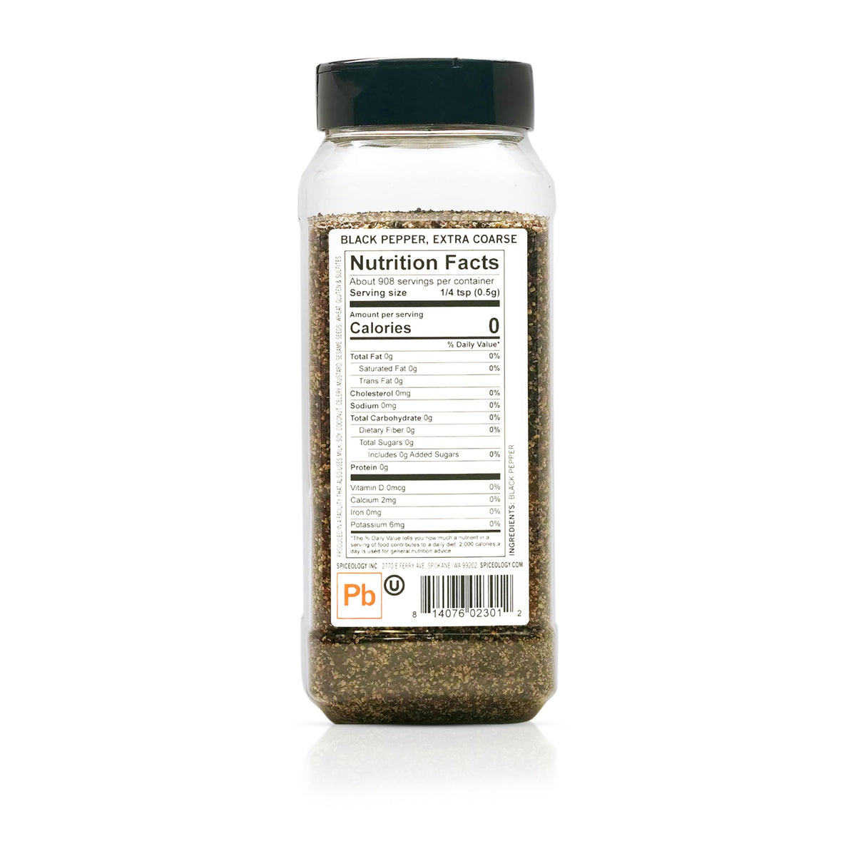 Spiceology Extra Coarse Ground Black Pepper – 16 oz Bulk Pepper for Home Cooks & Pro Kitchens