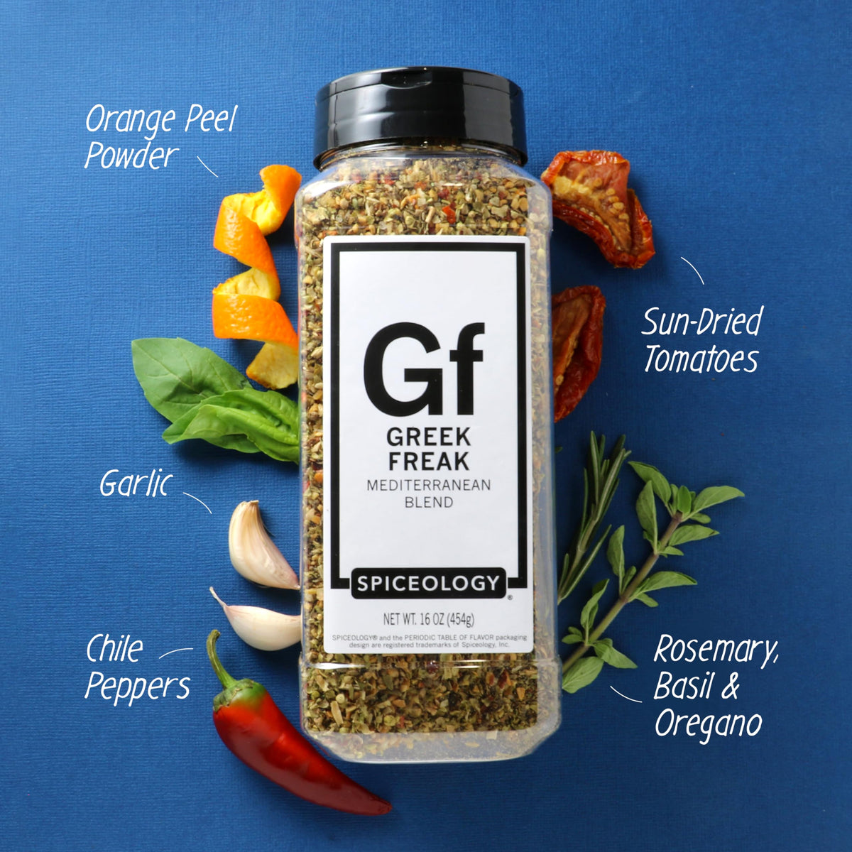Spiceology Greek Freak Mediterranean Seasoning – Greek Herbs & Spices, 16 oz