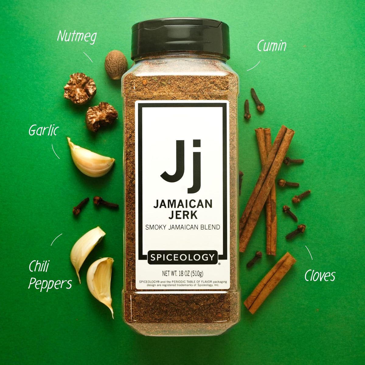 Spiceology Jamaican Jerk Rub – Smoky Caribbean BBQ Seasoning (18 oz)