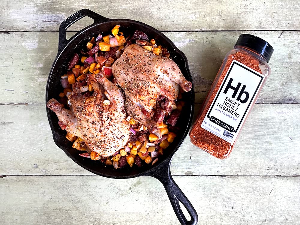 Spiceology Smoky Honey Habanero BBQ Rub - Sweet & Spicy Grill Seasoning for Smoking or Grilling (24 oz)