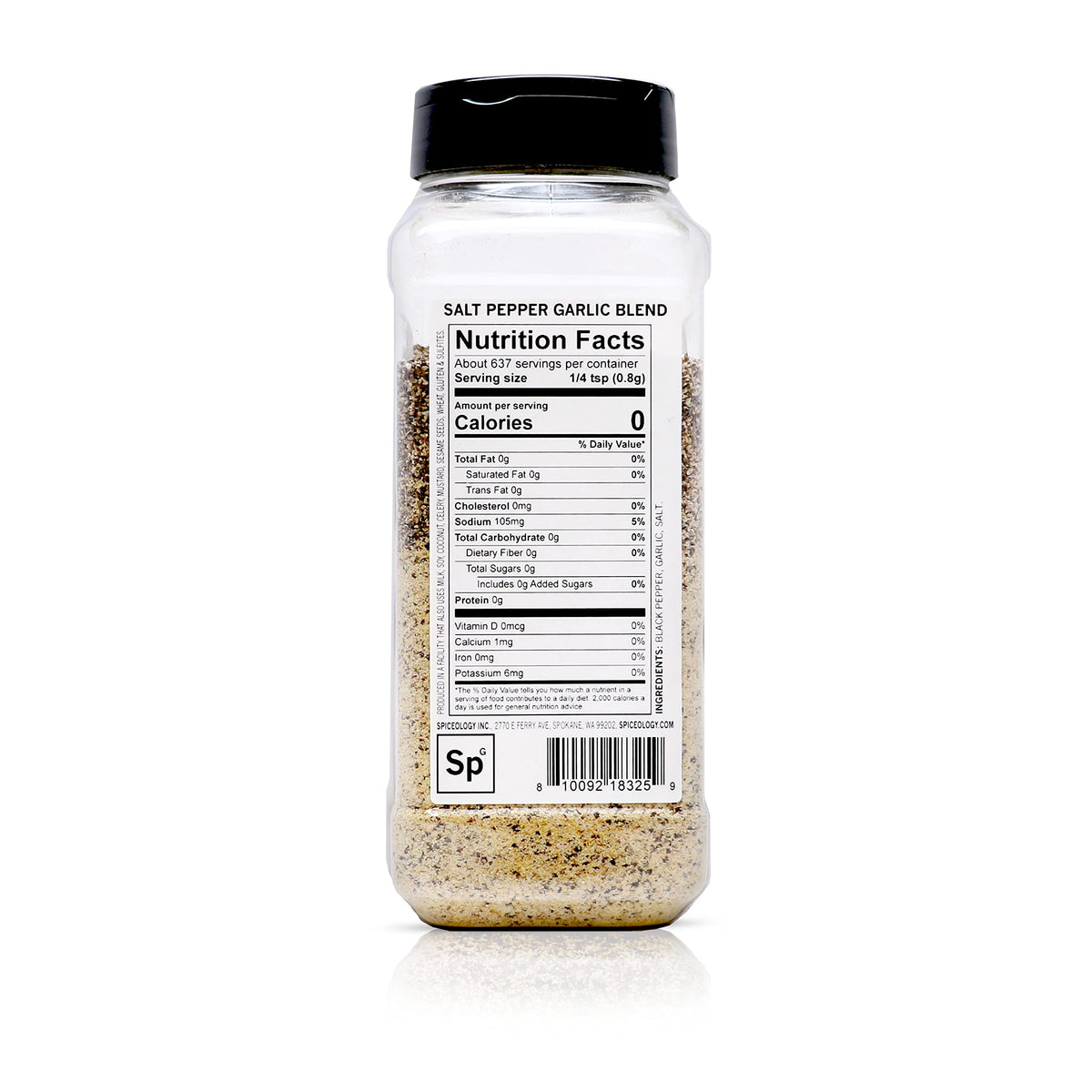 Spiceology SPG Salt Pepper Garlic Seasoning – 18 oz – Premium Steak Rub, BBQ & All-Purpose Meat Seasoning