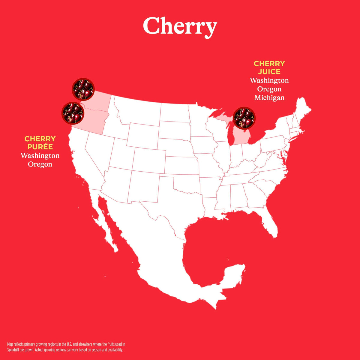 Spindrift Cherry Sparkling Water | Real Squeezed Fruit, 21 Cal per Can