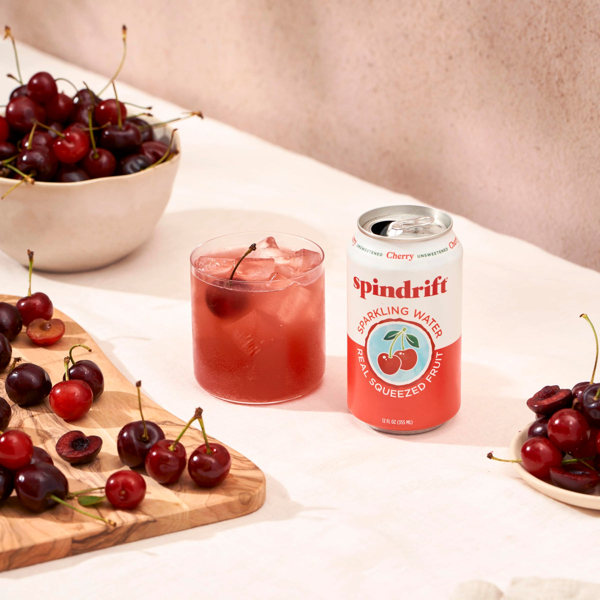 Spindrift Cherry Sparkling Water | Real Squeezed Fruit, 21 Cal per Can