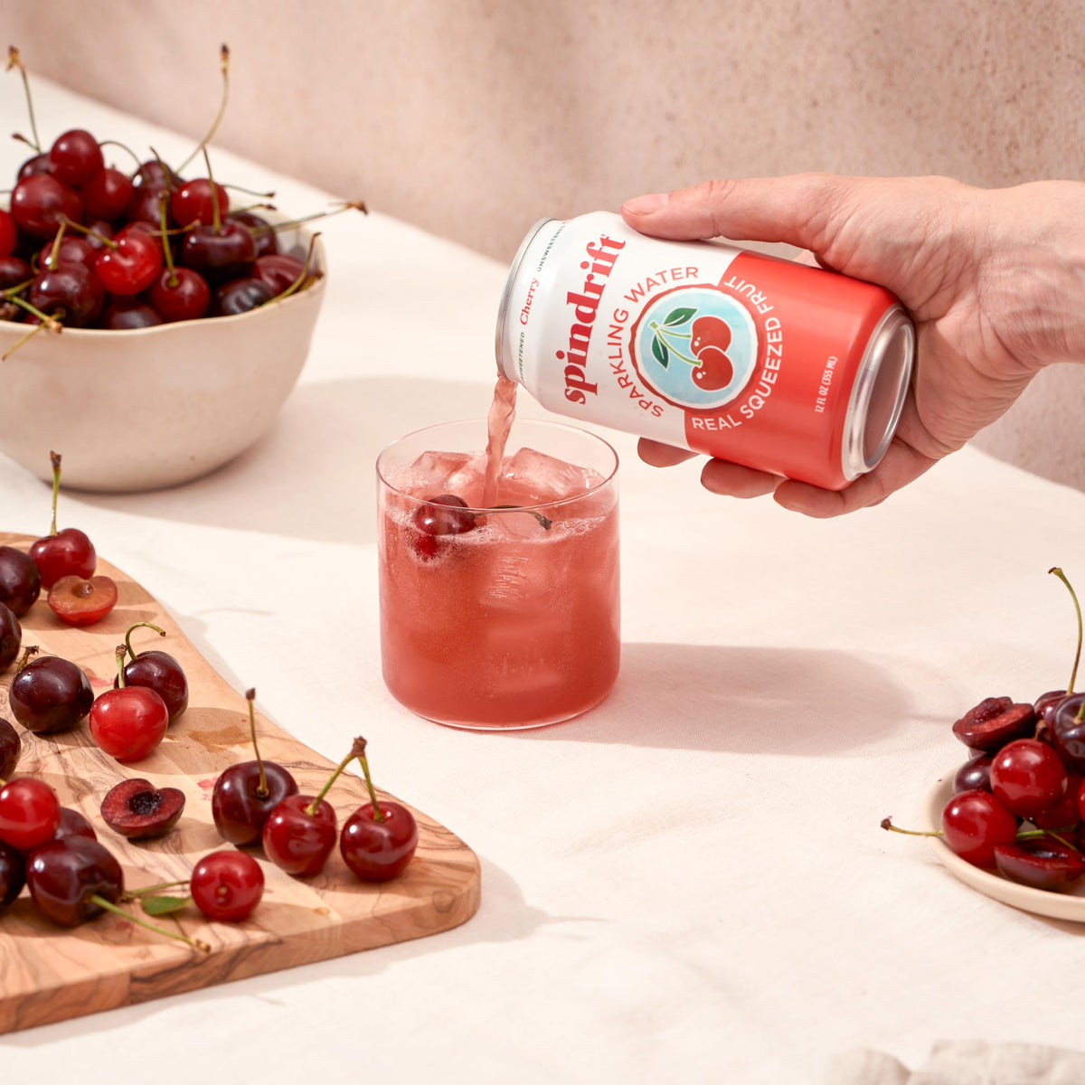 Spindrift Cherry Sparkling Water | Real Squeezed Fruit, 21 Cal per Can