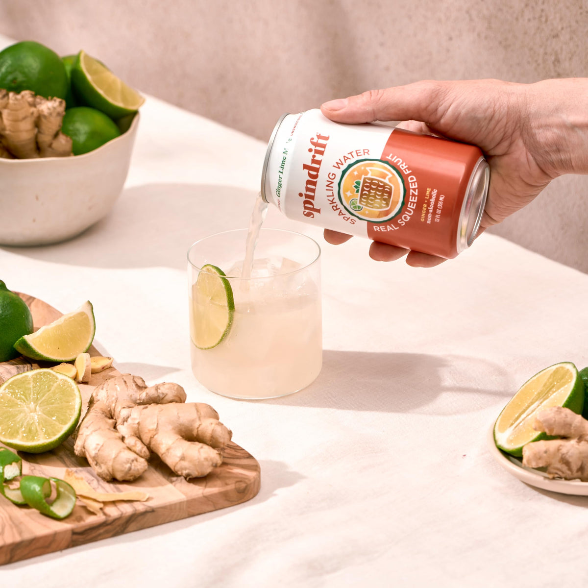 Spindrift Ginger Lime Mule Sparkling Water – Real Fruit, 11 Cal Per Can, 24-Pack
