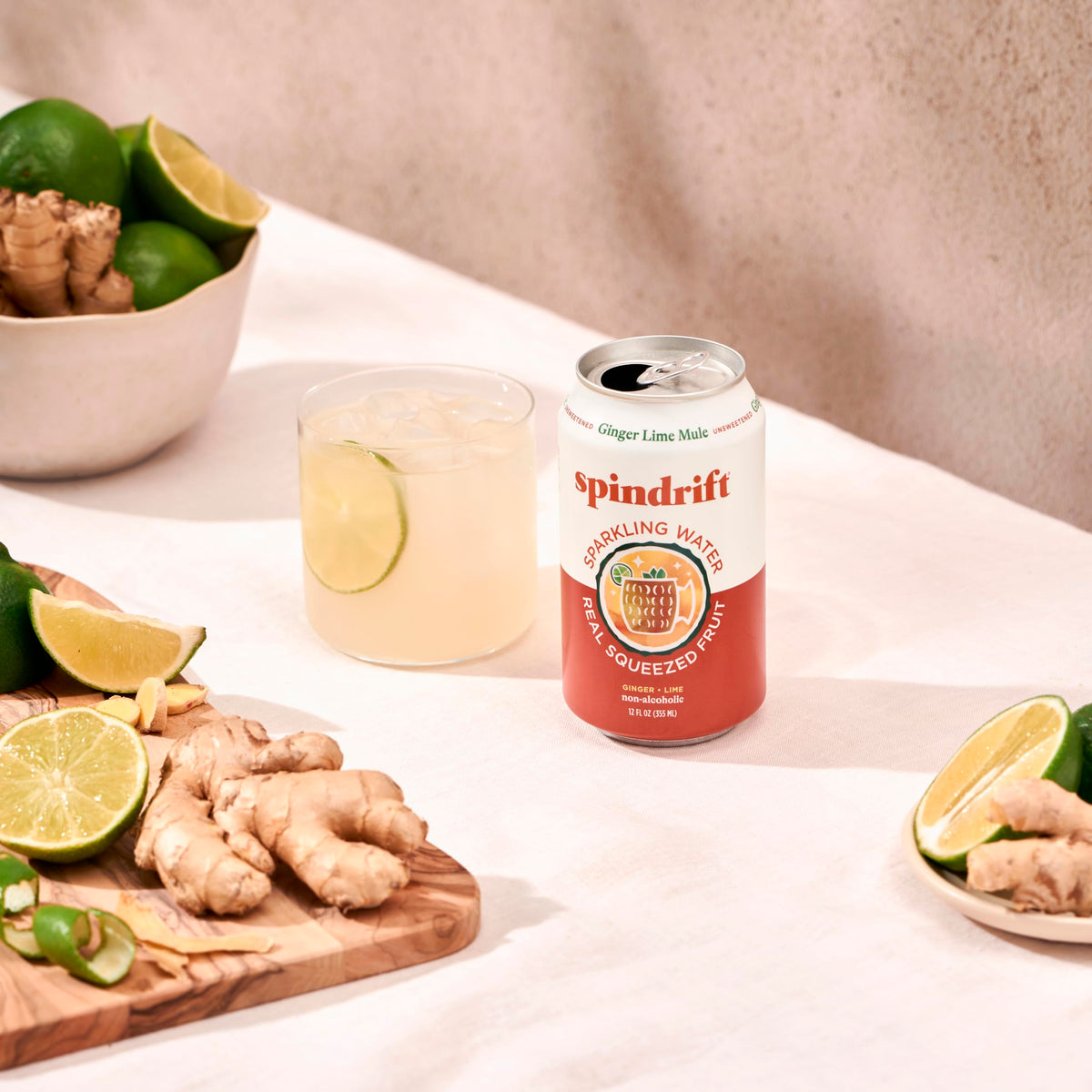 Spindrift Ginger Lime Mule Sparkling Water – Real Fruit, 11 Cal Per Can, 24-Pack