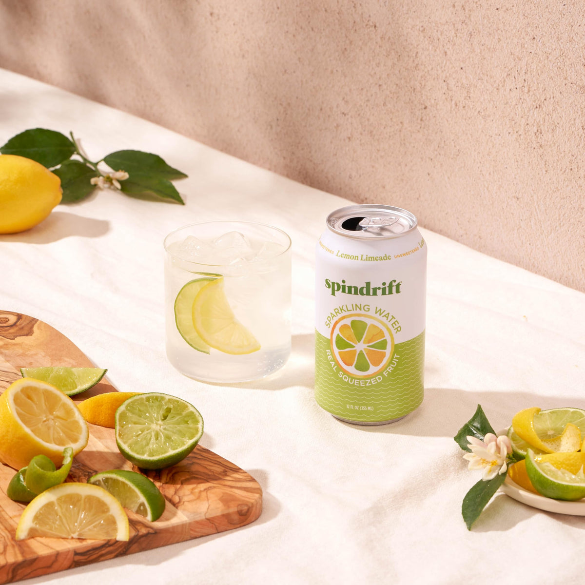 Spindrift Lemon Limeade Can 12oz – Pack of 24 | Sparkling Water with Real Fruit