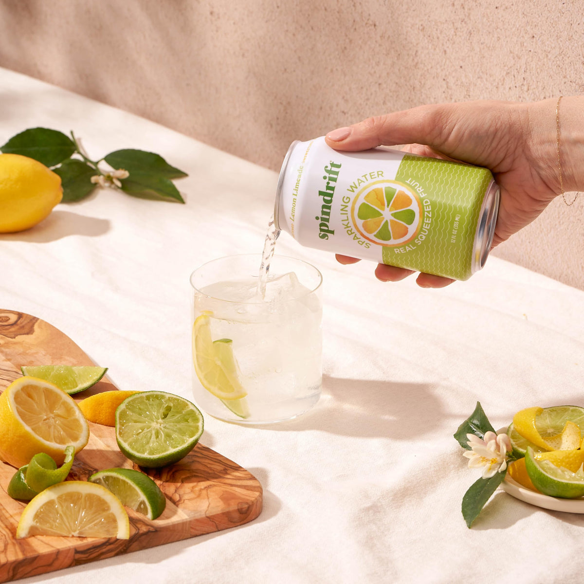 Spindrift Lemon Limeade Can 12oz – Pack of 24 | Sparkling Water with Real Fruit