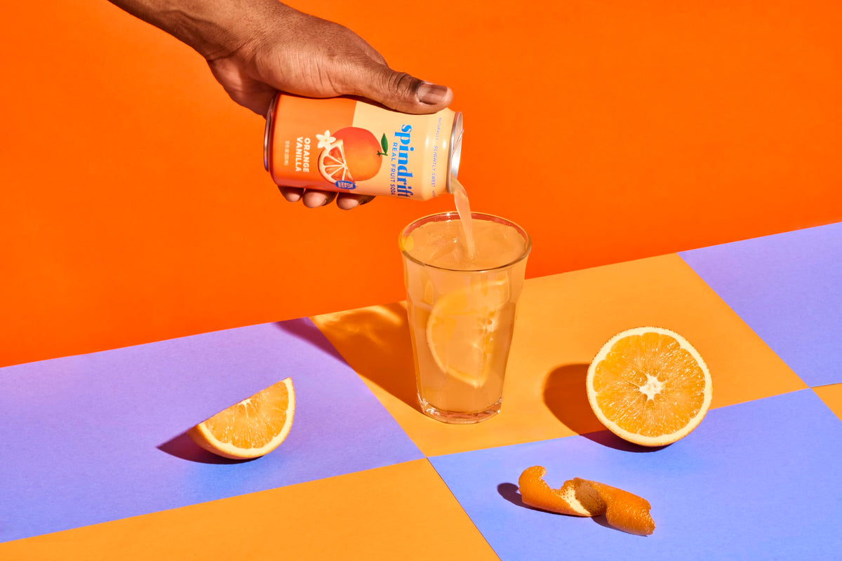 Spindrift Orange Cream Float – Real Squeezed Orange Vanilla Soda (12 Pack)