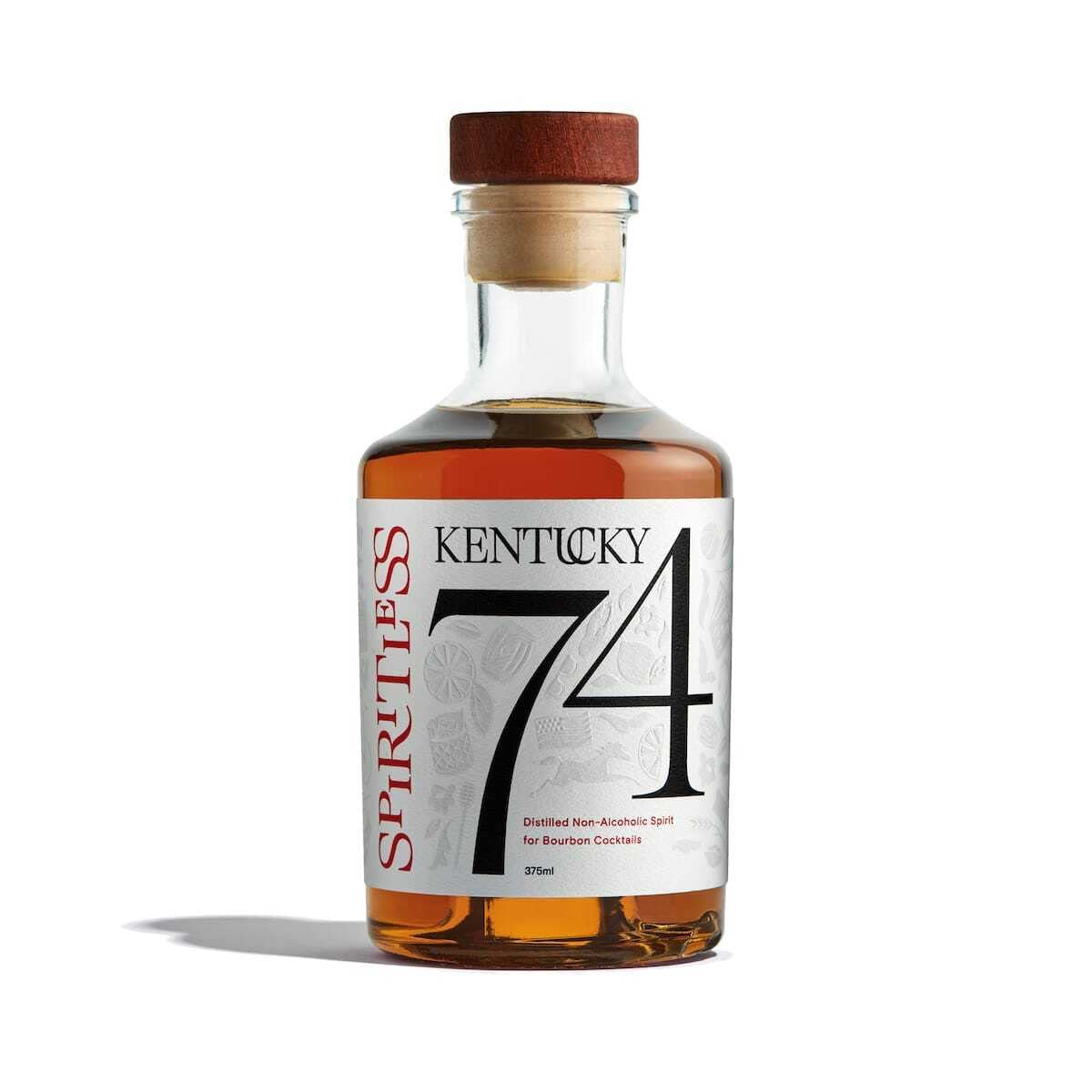 Spiritless Kentucky 74 Non-Alcoholic Bourbon Whiskey Spirit — 375ml Bottle, Made in Kentucky