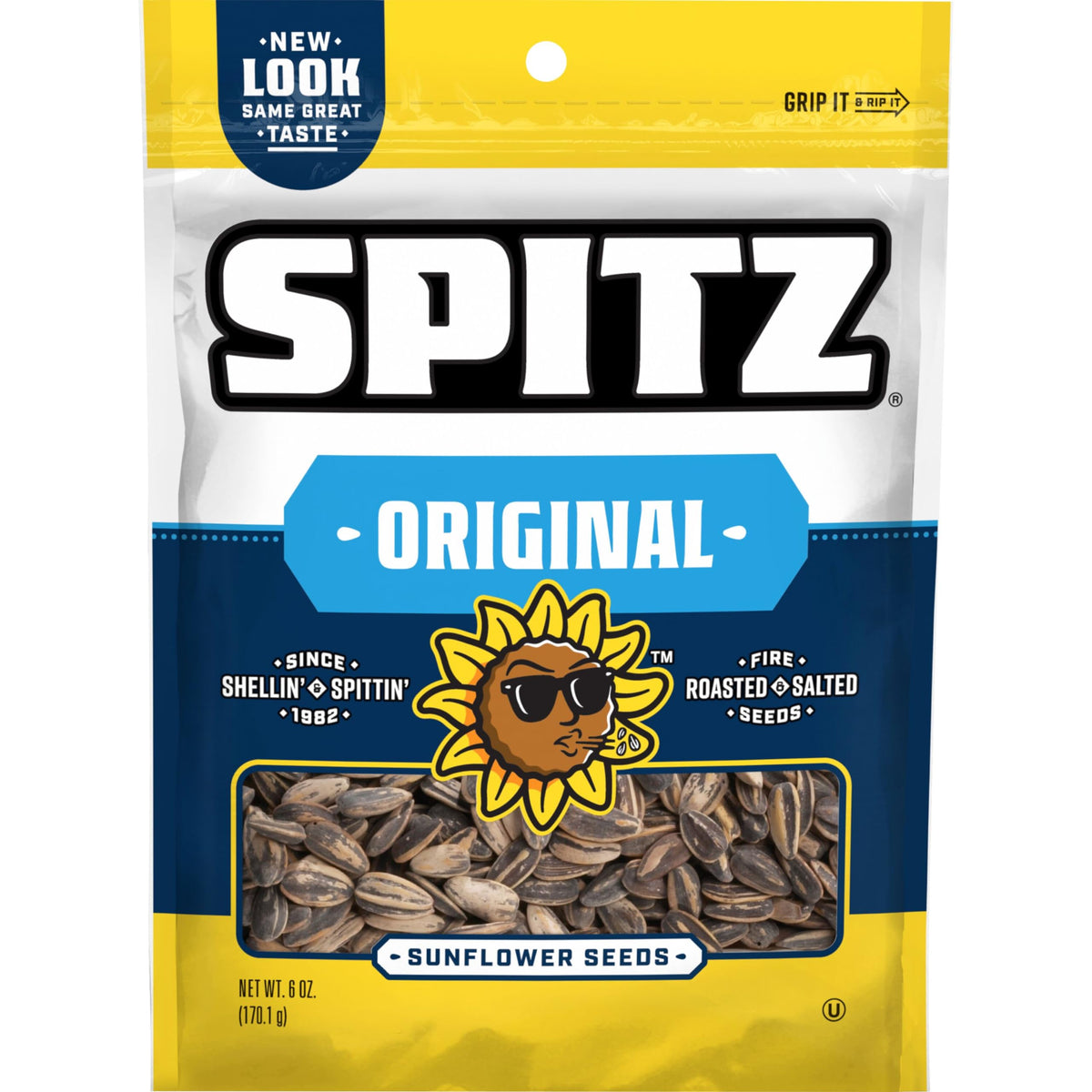 Spitz Sunflower Seeds, Salted — 9 Pack, 6 oz Each | Roasted & Crunchy