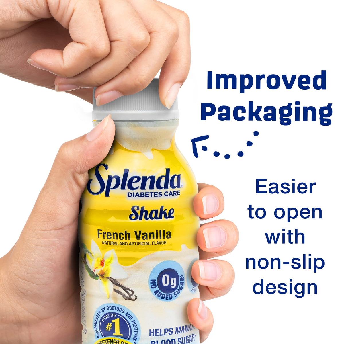 SPLENDA Diabetes Care Shakes – Creamy French Vanilla Meal Replacement, 8 oz, Pack of 24