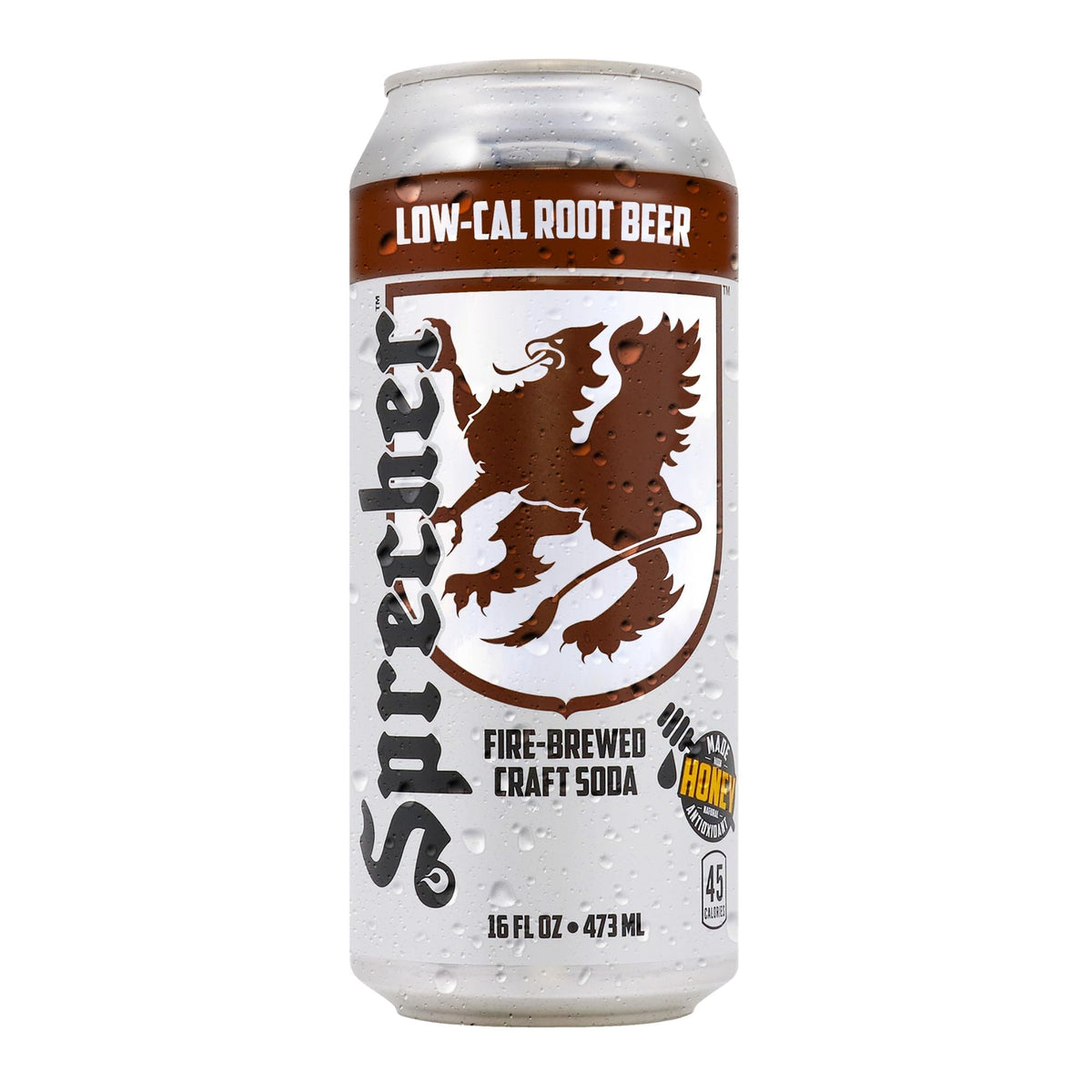 Sprecher Low Cal Root Beer Soda – Fire-Brewed Craft, Real Honey, 16 oz Cans (12 Pack)