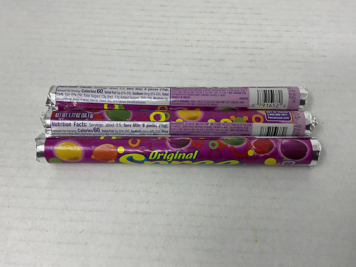 Spree Original Candy Rolls – 24 Pack, 1.77 oz Each, Sweet & Tart