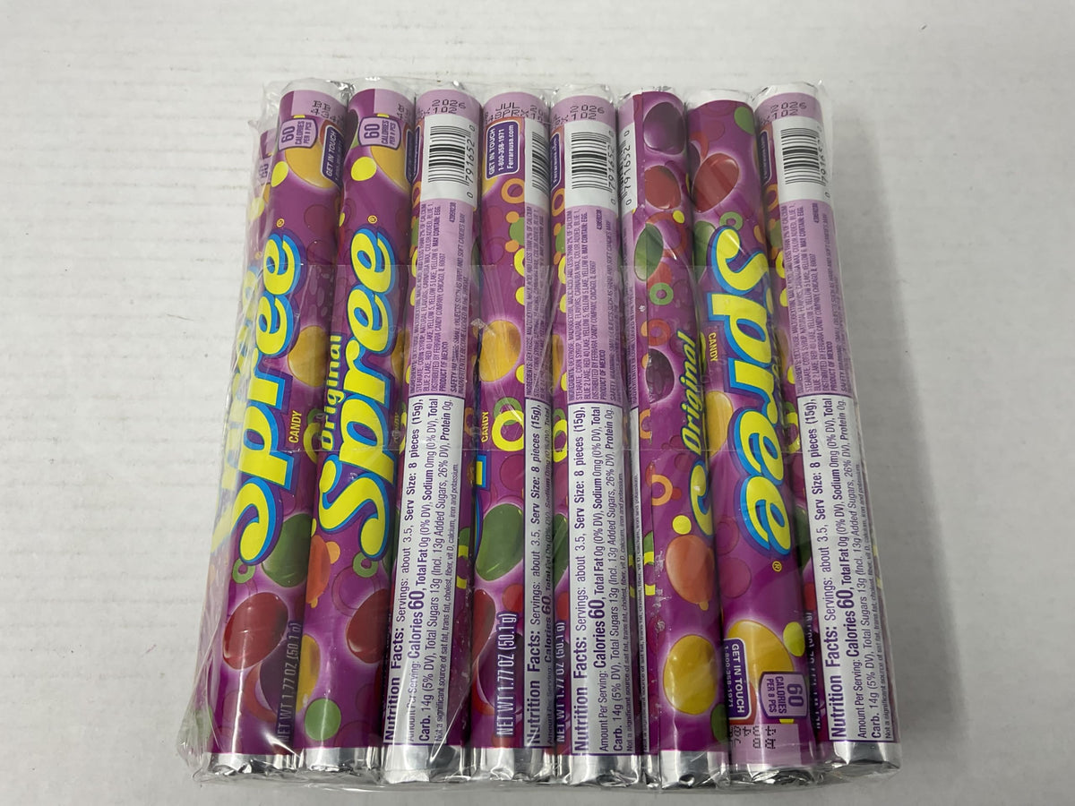 Spree Original Candy Rolls – 24 Pack, 1.77 oz Each, Sweet & Tart