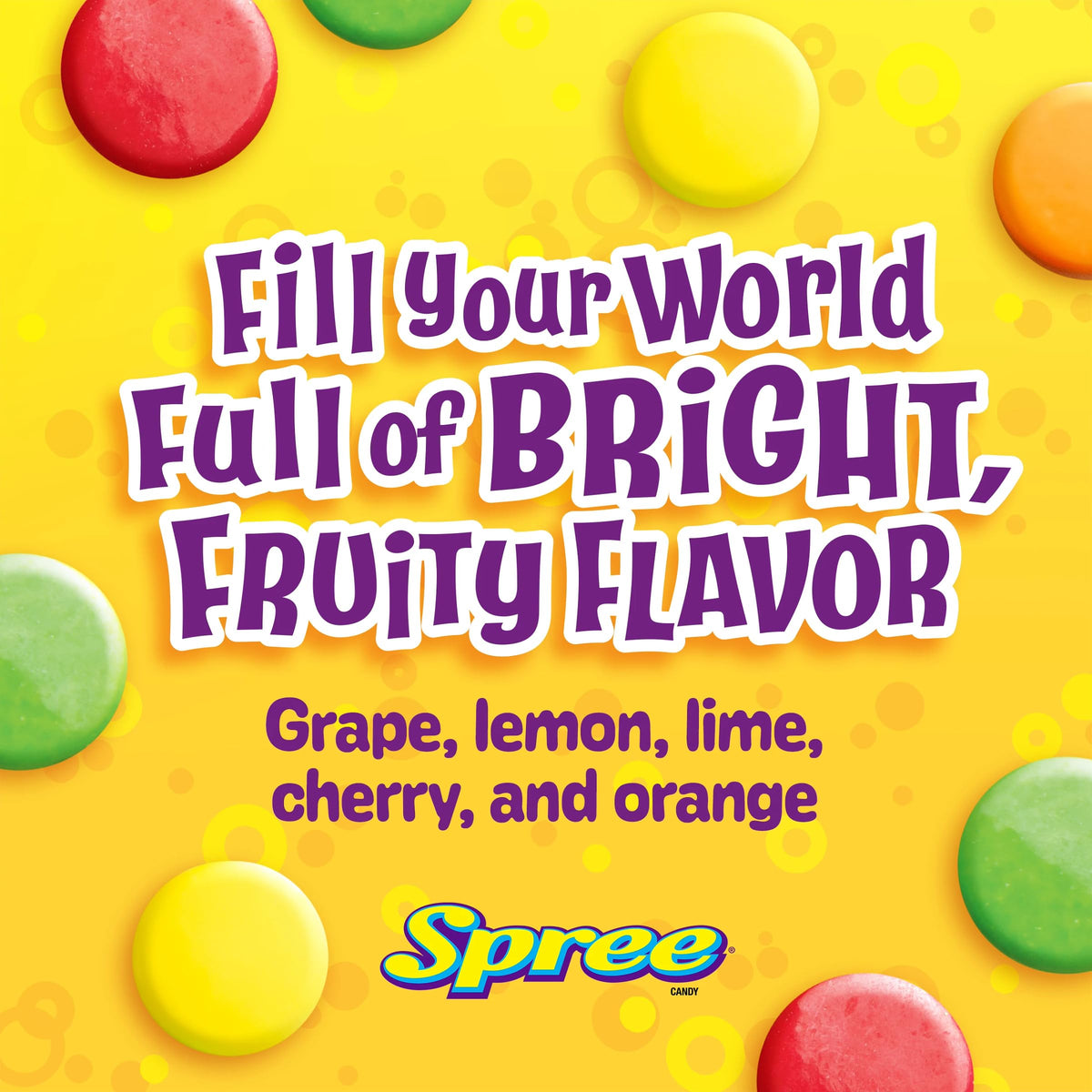 Wonka Spree Original Hard Candy Rolls – 1.77 oz Each, Pack of 36 | Colorful Fruity Treats