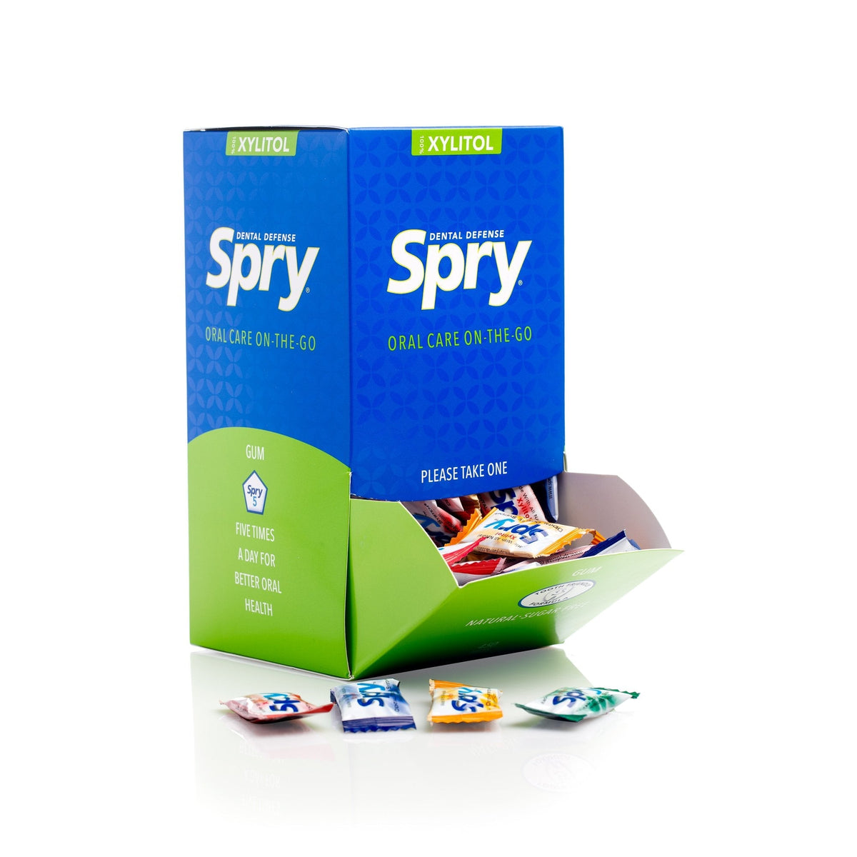 Spry Fresh Natural Xylitol Gum – Dental Defense, Aspartame-Free, Sugar-Free, 400 Pieces (2-Pack)
