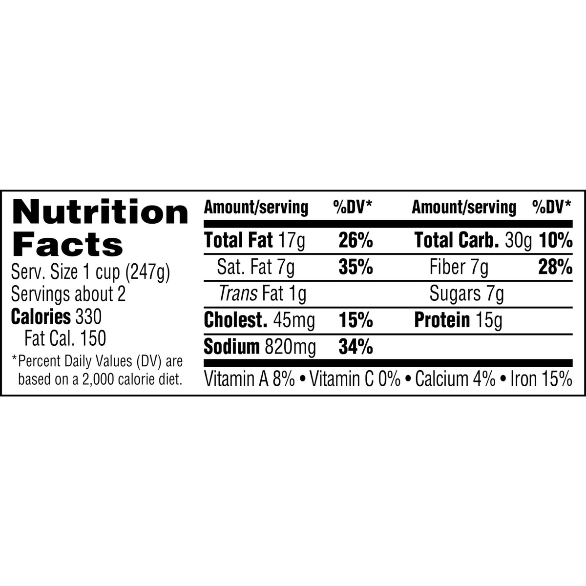 STAGG Chipotle Beef Chili with Beans – 15 oz Can, 12 Pack