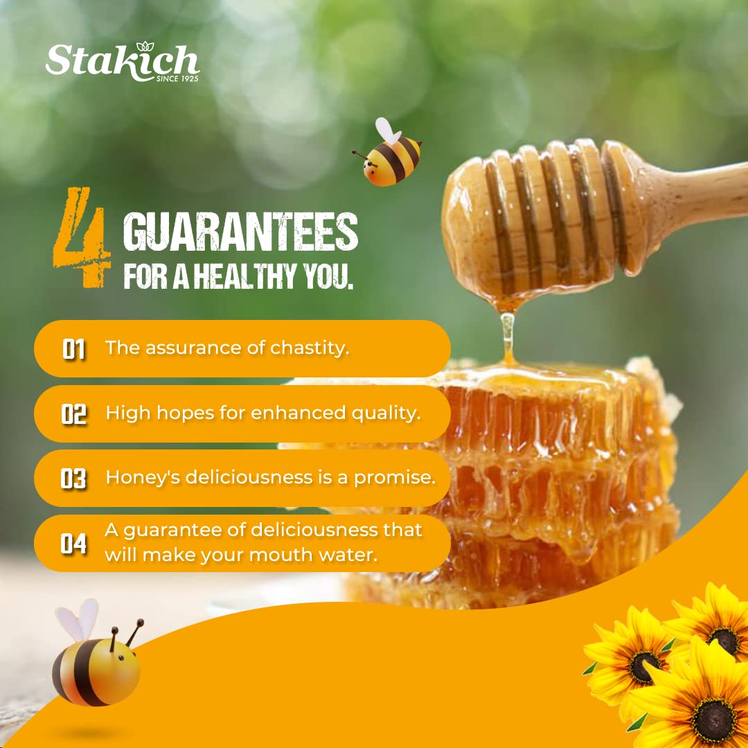 Stakich Clover Honey Sticks – Kosher Certified, 200 Count Bulk Pack