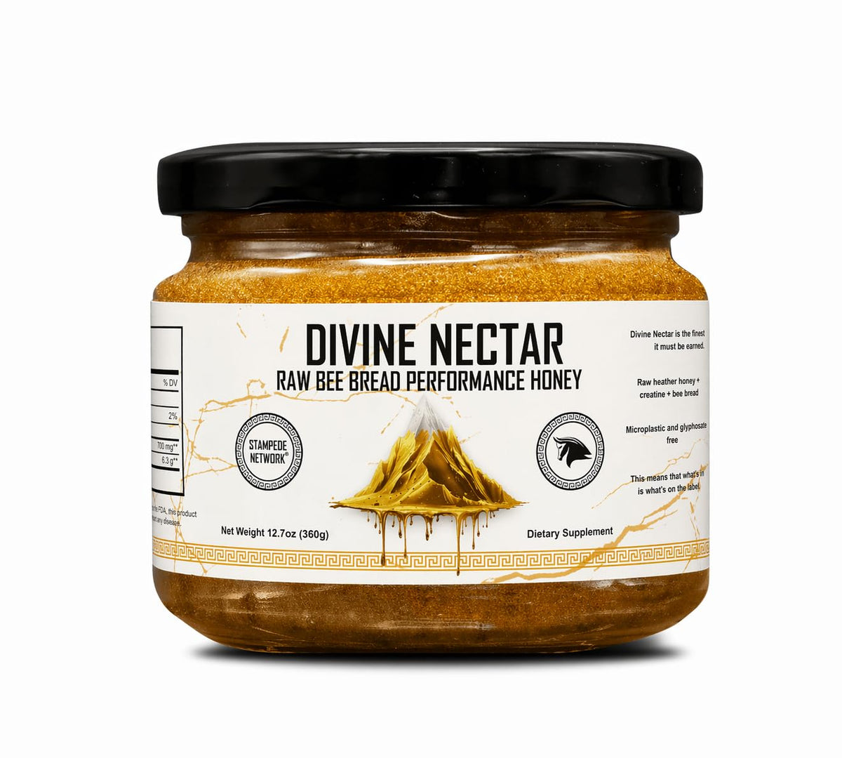 Divine Nectar Bee Bread Infused Heather Honey by The Stampede Network | Raw & Pure Energy
