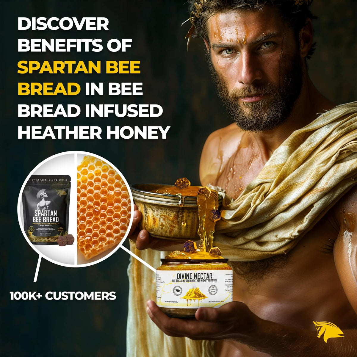 Divine Nectar Bee Bread Infused Heather Honey by The Stampede Network | Raw & Pure Energy