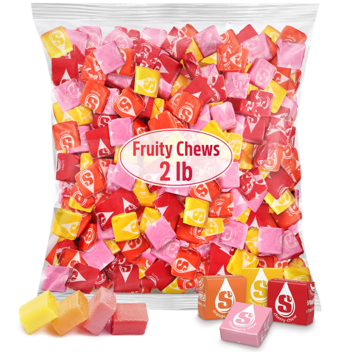 Starbrst Candy Bulk 2lb – Fruit Chews, Individually Wrapped for Freshness | SWEETSIDE CANDY CO.