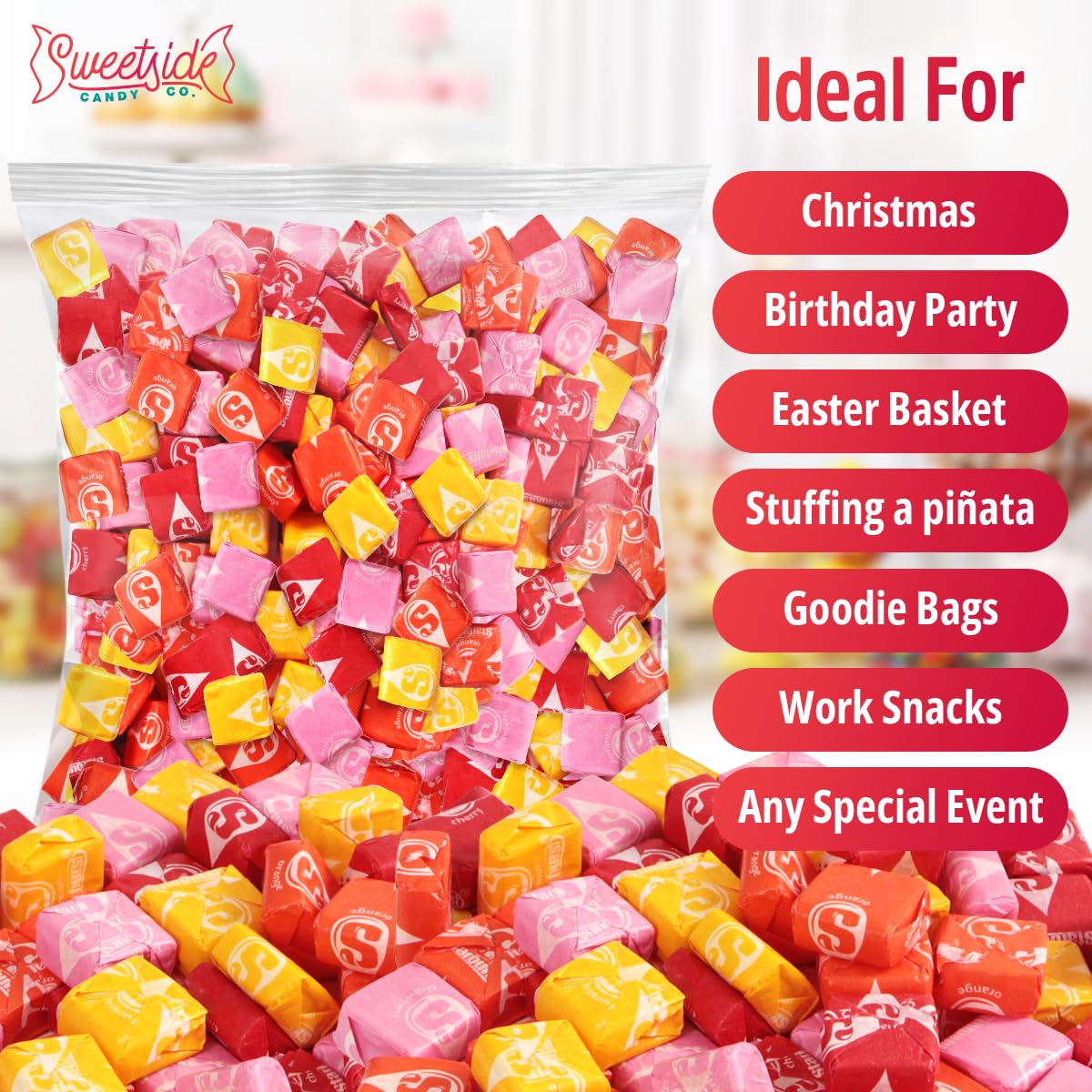 Starbrst Candy Bulk 2lb – Fruit Chews, Individually Wrapped for Freshness | SWEETSIDE CANDY CO.