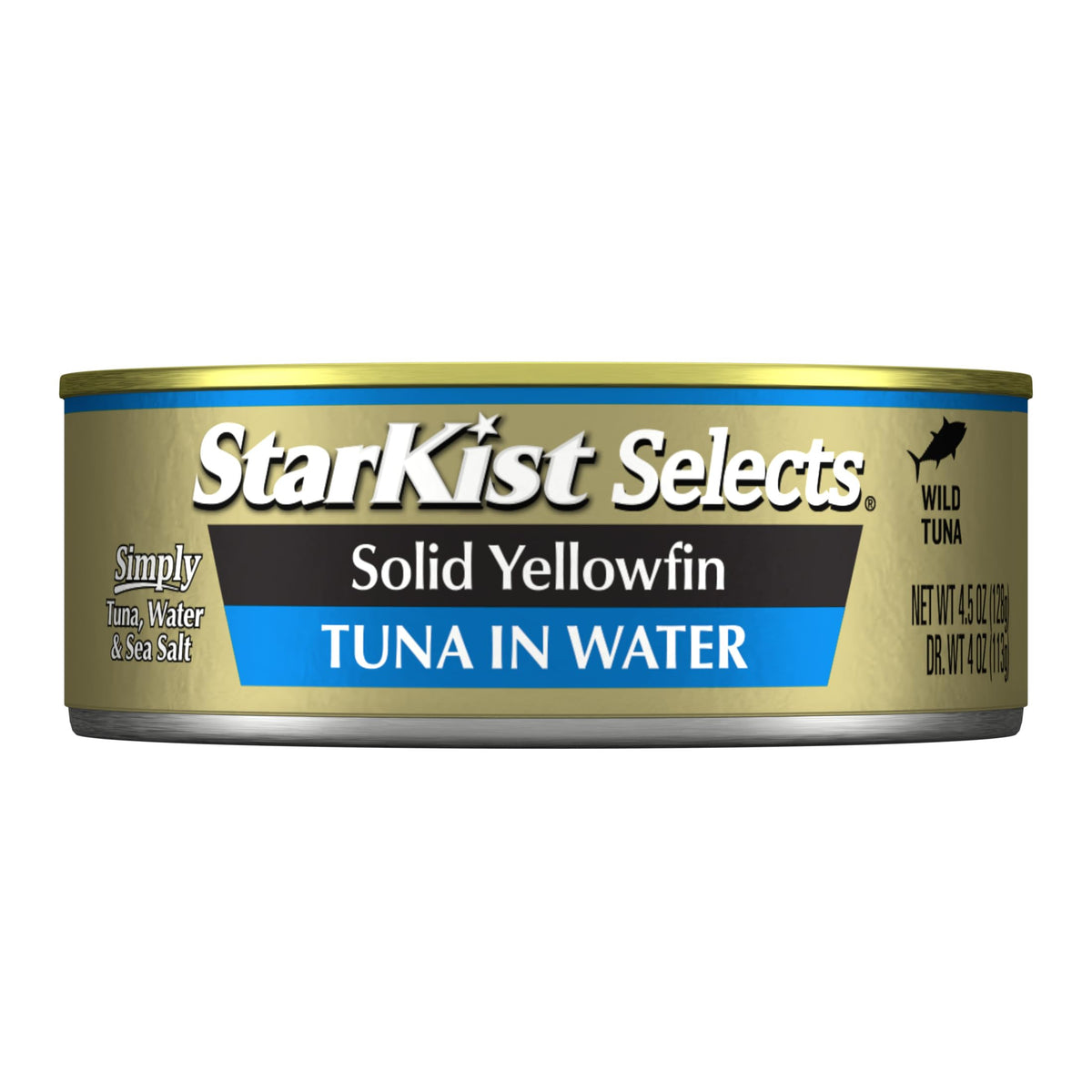 StarKist Solid Yellowfin Tuna in Water - 4.5 oz Can (12-Pack) | High-Protein, Non-GMO