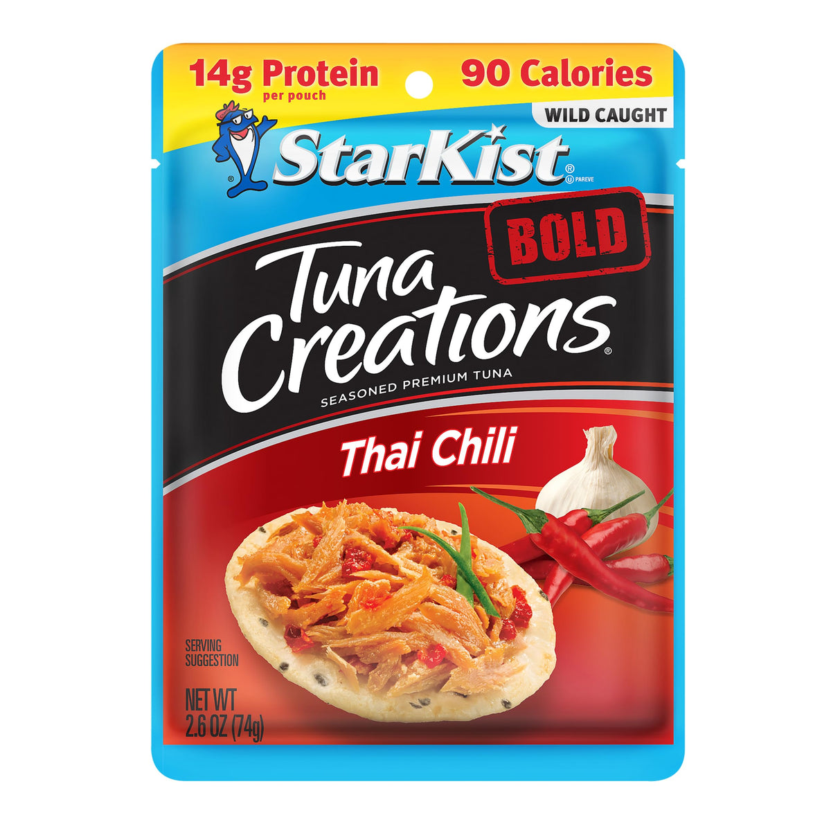 StarKist Tuna Creations BOLD Thai Chili Style Pouch – 24 Pack, Wild Caught, High Protein