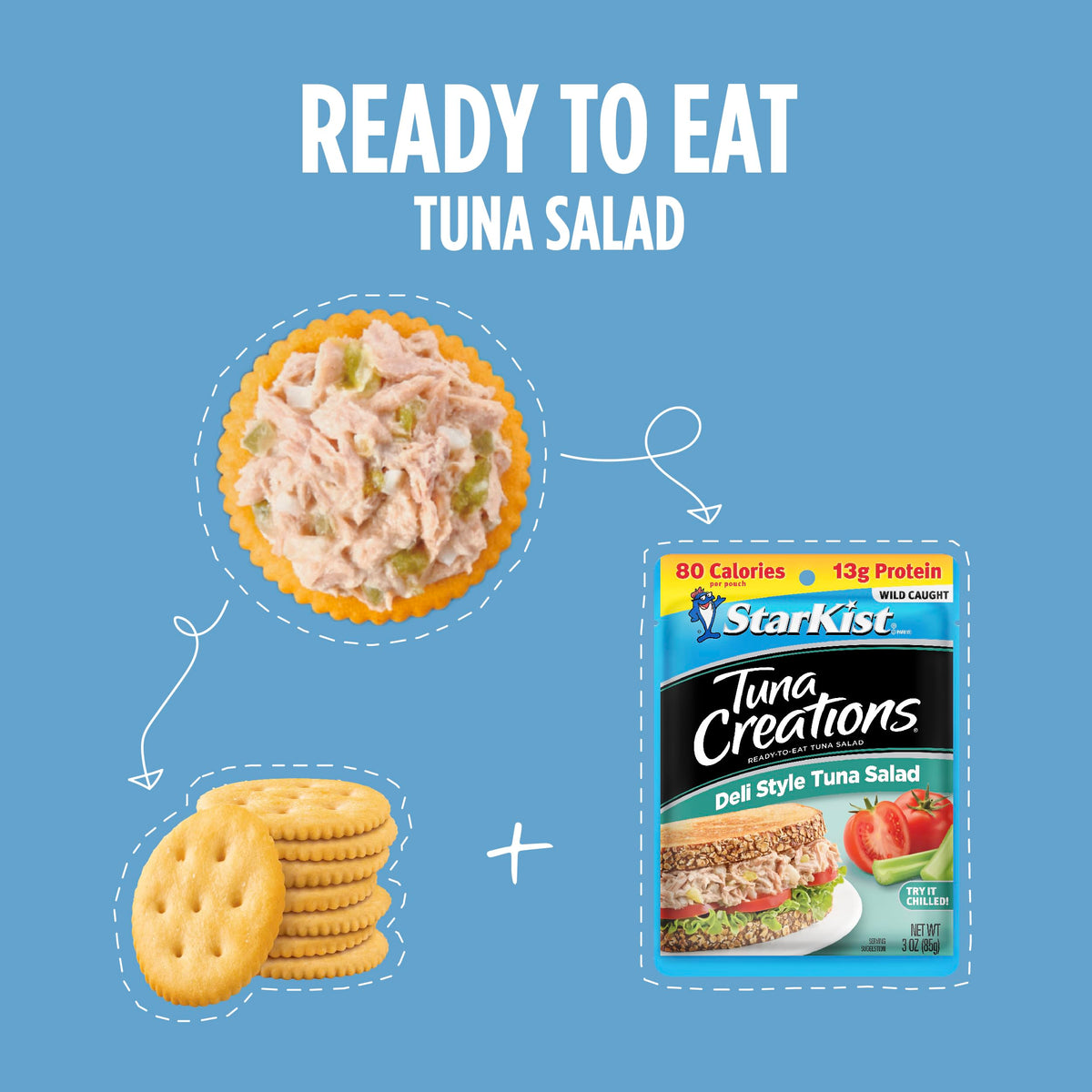 StarKist Lunch-To-Go Deli Style Tuna Salad Kit — 4.0 oz Pouch, 12 Pack